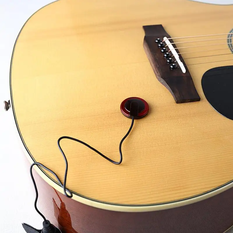 1 adet Akustik Gitar Pickup Piezo İletişim Pickup Gitar Ukulele Keman Mandolin Banjo Kalimba Arp Mikrofon Aksesuarları Görüntü 2