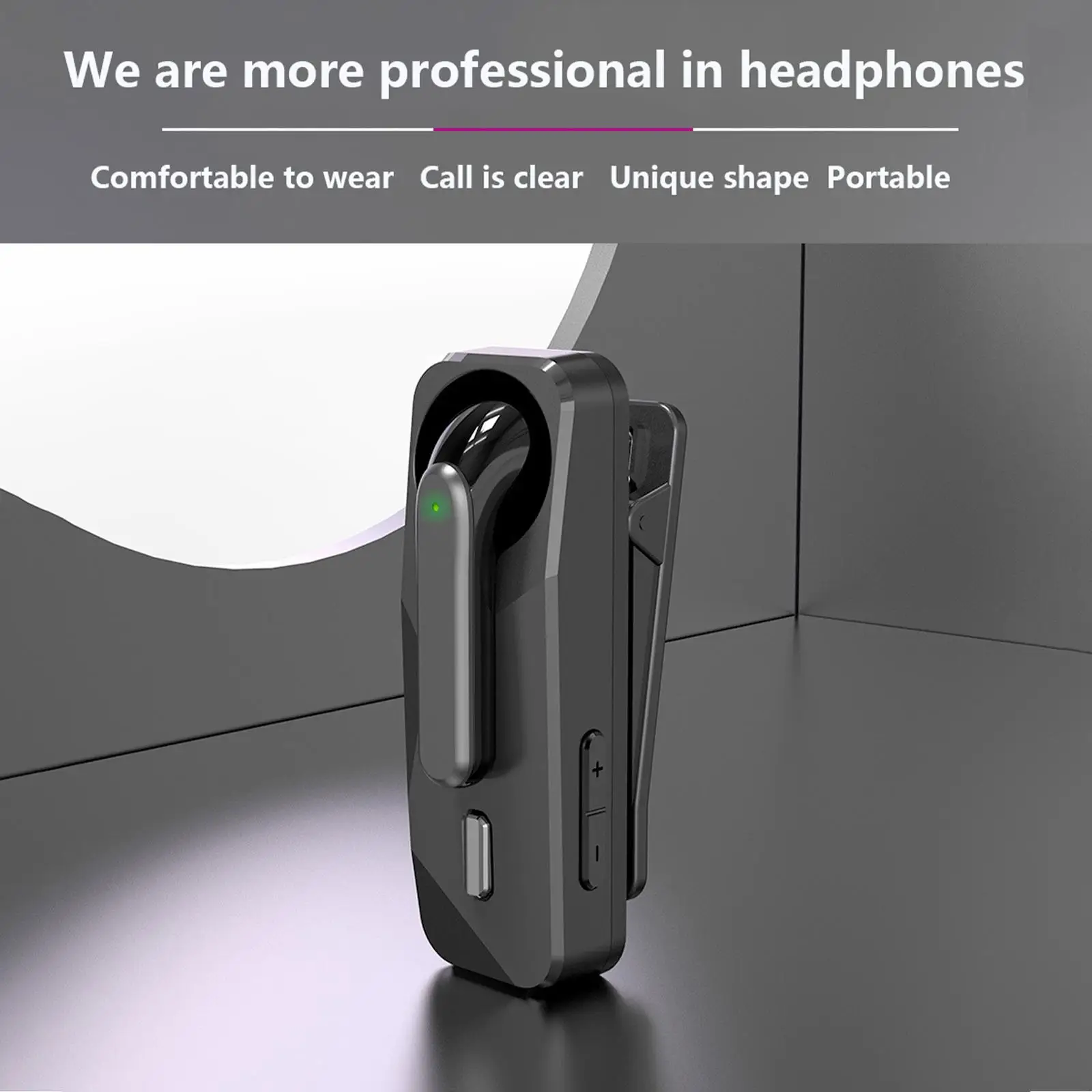 1 adet Yaka Kulaklık İçin Bir Kulak Bluetooth 5.1 Kablosuz Kulaklık İş Kulaklık İçin Mic İle Spor Kulak Handsfree sürücü Görüntü 2