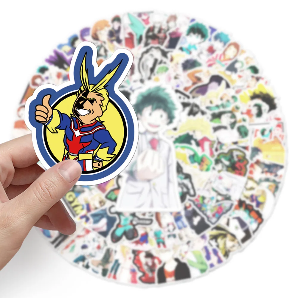 10/30/50/106 adet My Hero Academia Çıkartmalar Anime Graffiti PVC Oyuncak Dizüstü Bagaj Dizüstü Karikatür Çıkartmaları Sticker Paketi Çocuklar için Görüntü 3