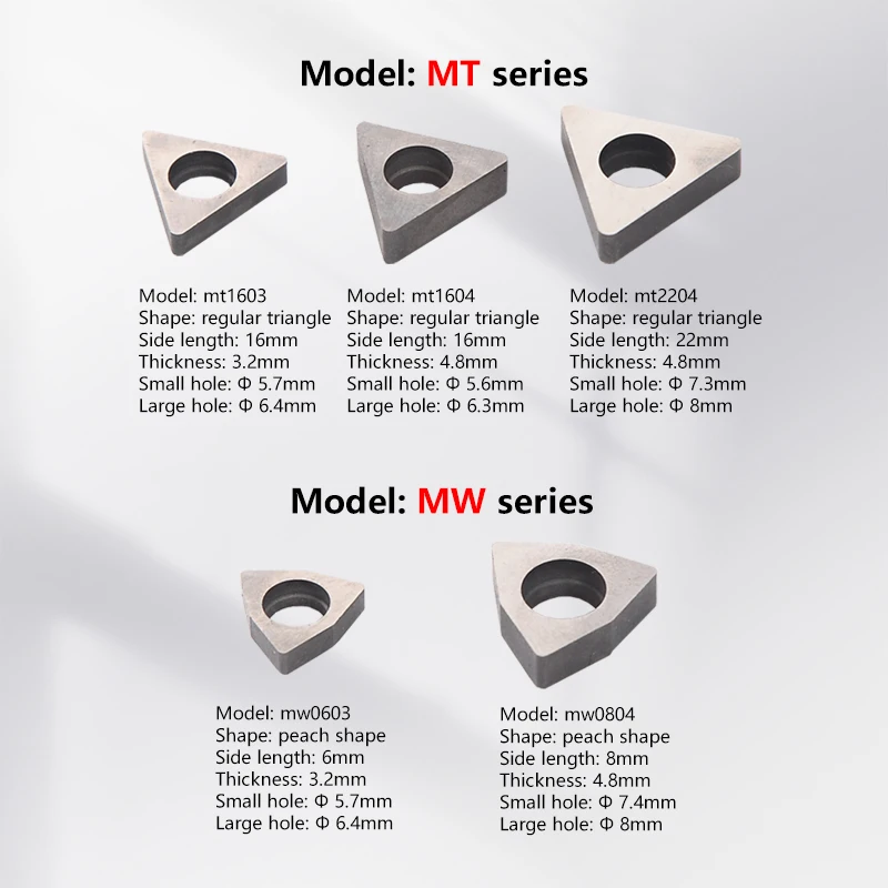 10 adet MW0804 / MD1103 / MV1603 CNC torna işleme torna parçaları dönüm aracı özel takım pedi Görüntü 2