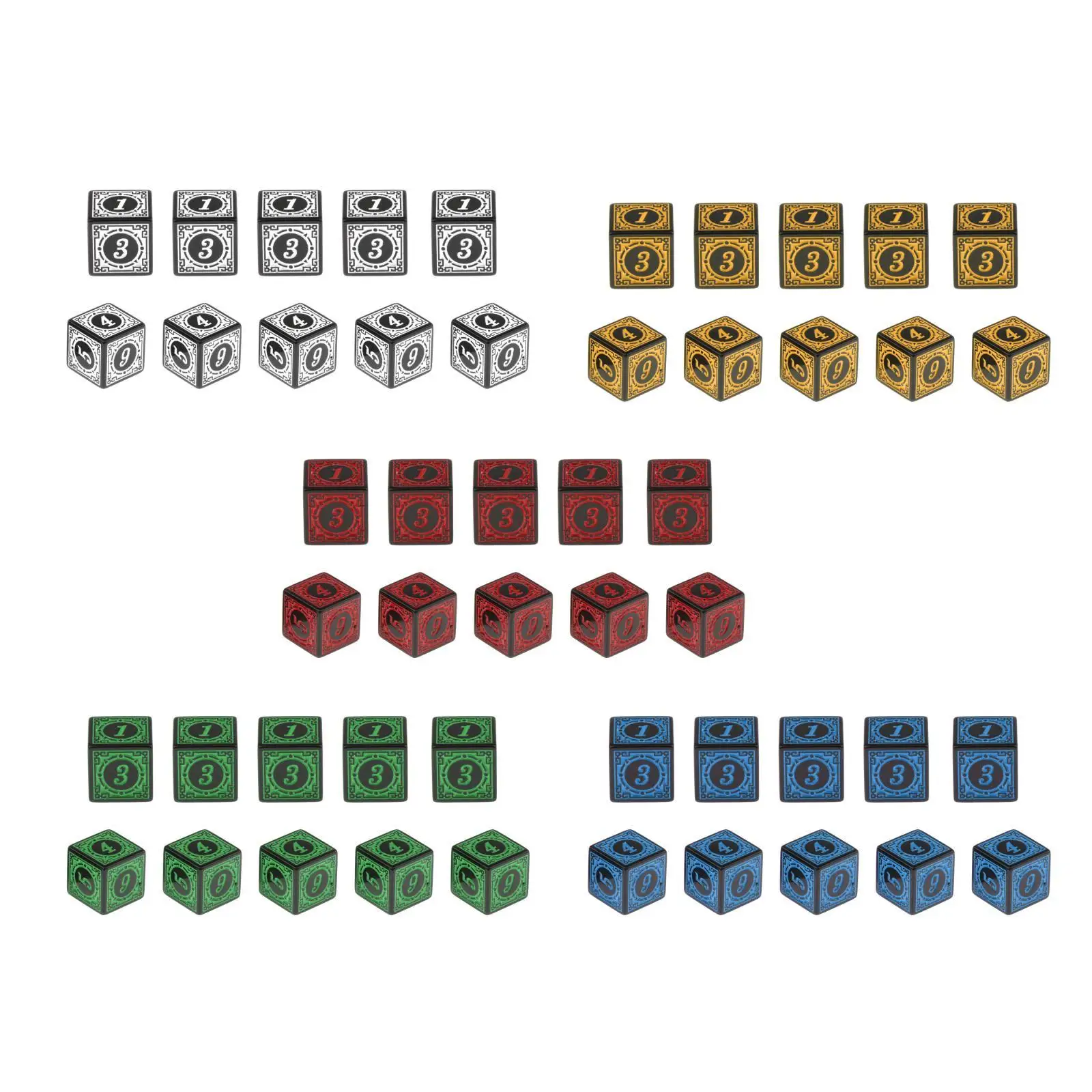 10 adet/takım Çift renkler D6 D10 Akrilik Polihedron Zar Oyuncak Çok taraflı Akrilik Zar Masa Üstü Rol Yapma Oyunları DND Görüntü 3