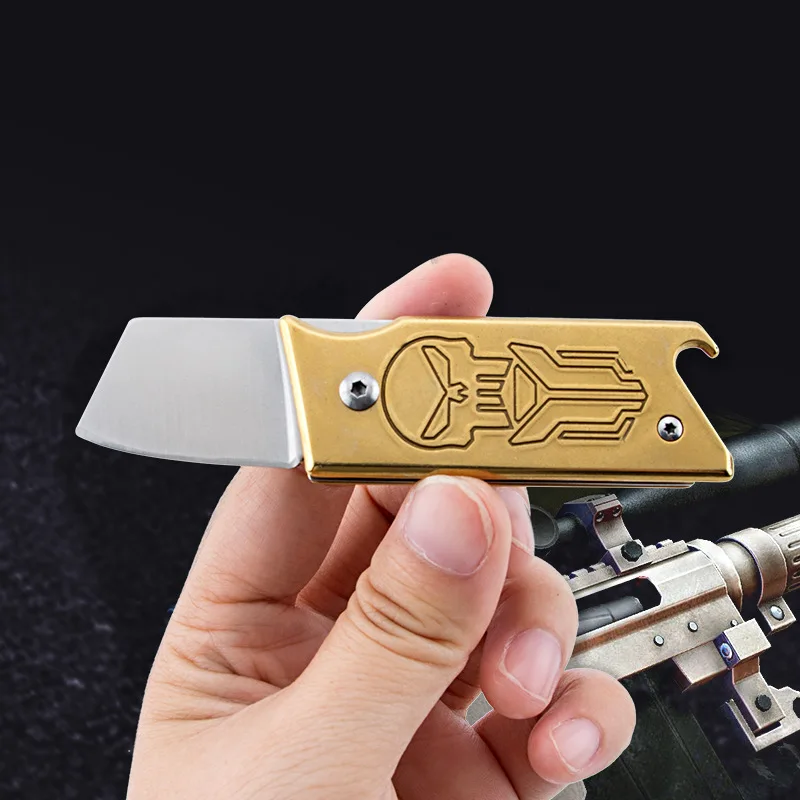 2022New Taşınabilir Survival EDC Gadget Anahtarlık Kolye Açık Katlanır Bıçak Mini Katlanır Bıçak şişe açacağı hayatta kalma bıçağı Görüntü 3