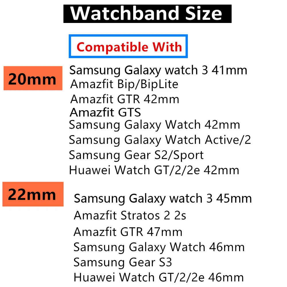 20mm Mıknatıs Toka Kayışı Samsung Galaxy İzle 4 40mm 44 / Aktif 2 / izle 3 41mm 22mm Dişli S3 Sınır Bilezik Huawei GT 2 Pro Görüntü 1
