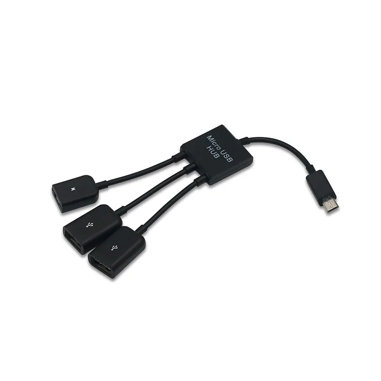 3 İn1 Mikro OTG USB Bağlantı Noktası Oyun Fare Klavye Adaptörü android için kablo Tablet Siyah Cep Telefonu Adaptörleri Görüntü 1