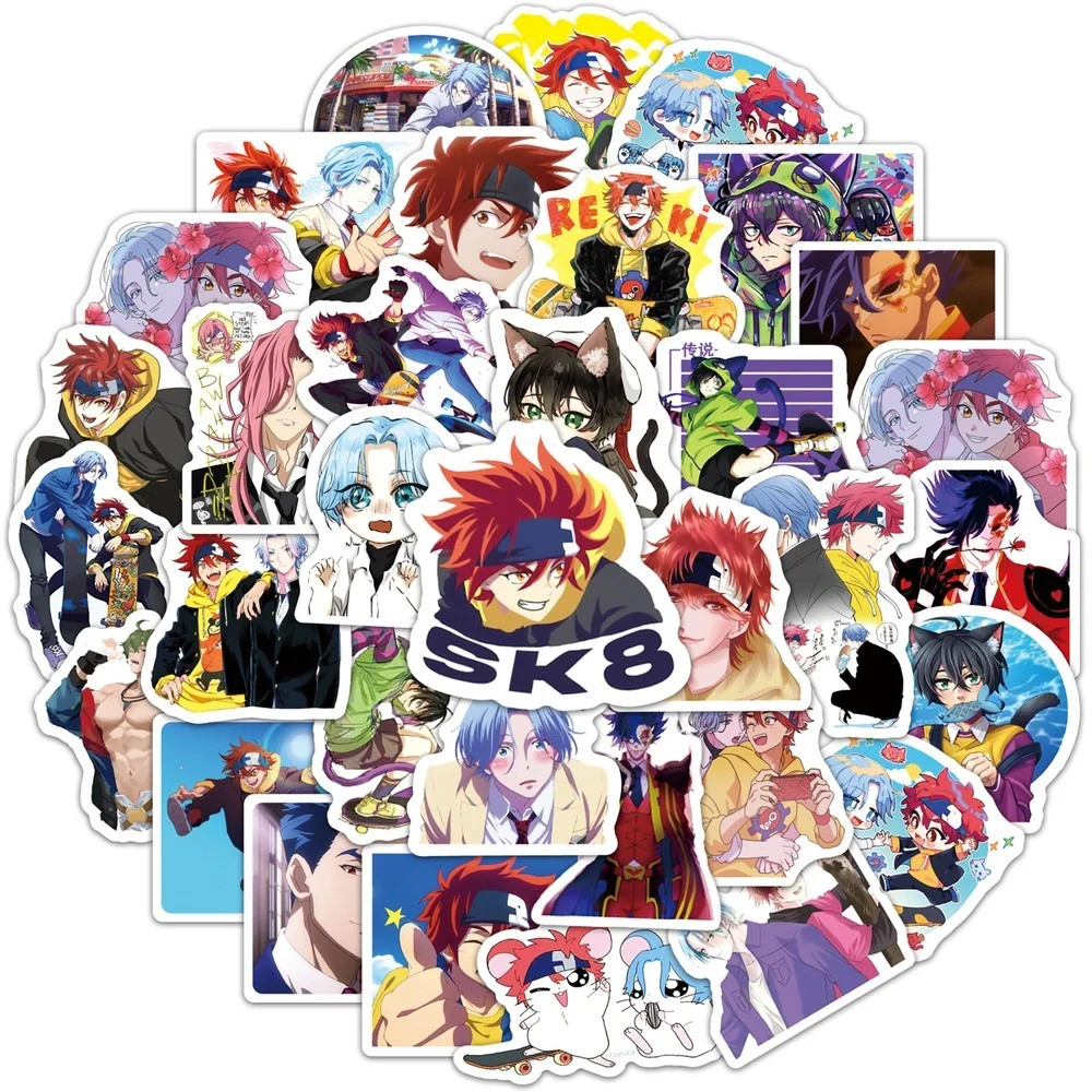 50/100 ADET Anime SK8 Infinity Çıkartmalar SK8 Cosplay MİYA Reki Kyan Hasegawa Kiraz Çiçeği Joe PVC su geçirmez etiket Çocuk Hediye Görüntü 3