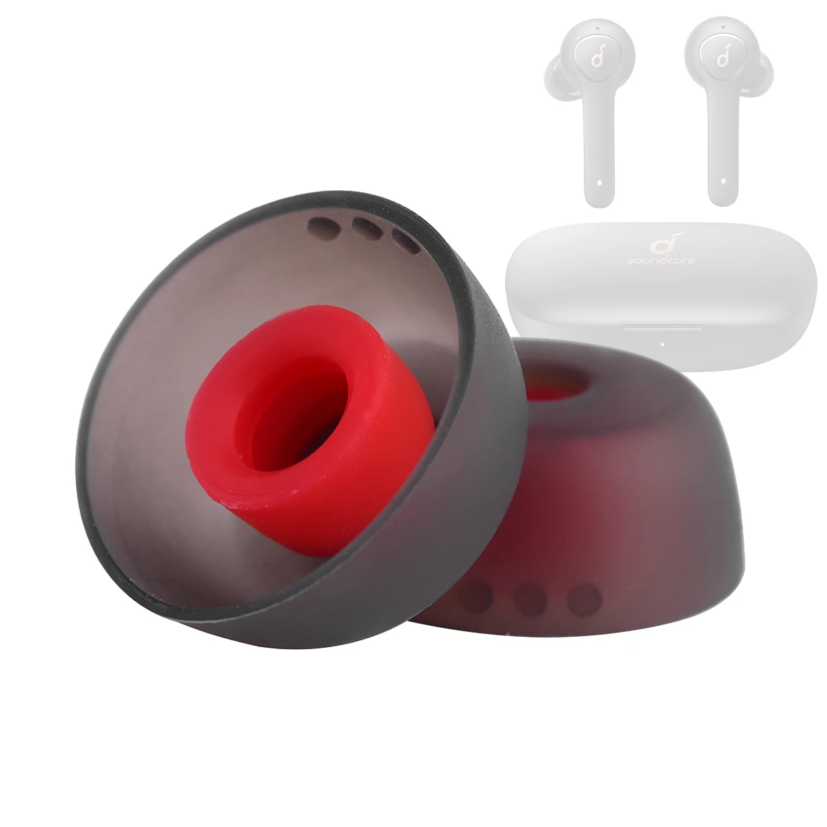 6 Adet Silikon Kulak İpuçları Anker Soundcore Yaşam P2 P3 Uçları SoundPEATS T2 T3 ANC Kulakiçi İpuçları TWS Kulaklıklar Kulaklık 4-5mm Görüntü 1