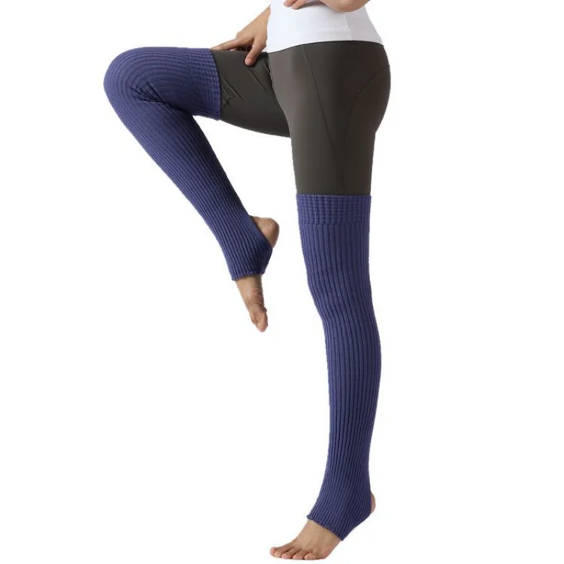 75CM Bacak ısıtıcıları Çorap İsıtıcı Örgü Çorap Örme ayak koruyucu Dans Yoga Spor Uzatma Diz Yığın Yığın Çorap Görüntü 4