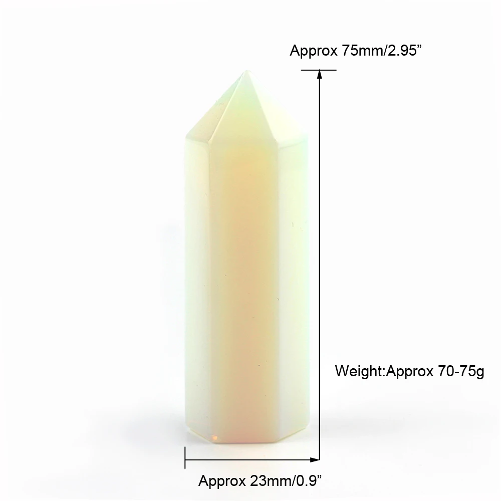 75mm Opalite Kristal Kaplan Derisi Yeşil Çizgili Malakit Altıgen Prizma Taşlar Mineraller Şifa Kiraz Kaplan Kuvars Taş Görüntü 1