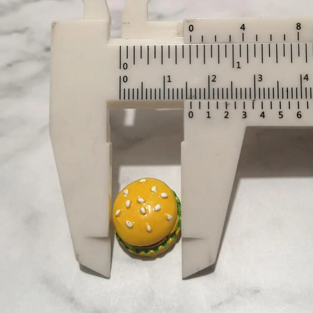 8 adet Kawaii Hamburger Charms Kolye DIY Dekoratif saç aksesuarları Bilezik Kolye Küpe Takı Yapımı Görüntü 3