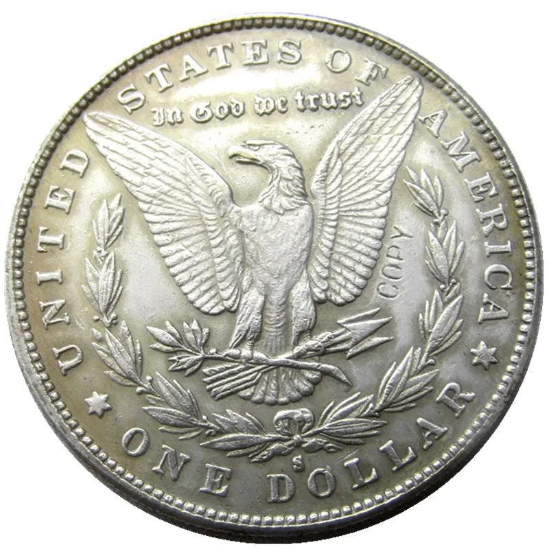 ABD 28 adet Morgan Dolar 1878-1921 Farklı Tarihler ' S ' Mintmark Gümüş Kaplama Kopya Paraları Yüksek Kalite Görüntü 1