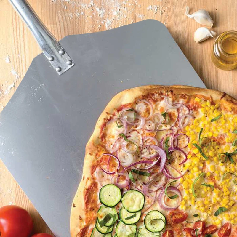 Alüminyum Pizza Kürek Kabuğu Uzun Saplı Pasta Araçları Aksesuarları Pizza Kürek Spatula Kek Pişirme Kesici Görüntü 5