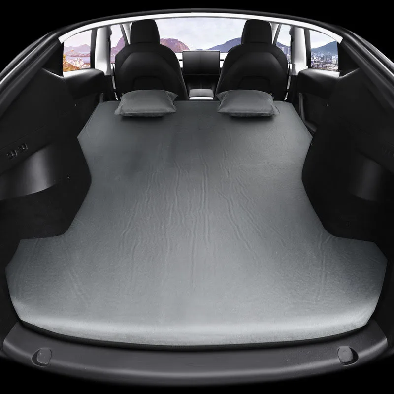 Araba Yatak Tesla Modeli Y Modeli 3 Kamp Arka Uyku Yatak Gövde hava yatağı Tesla Özel Araba seyahat yatağı Görüntü 2