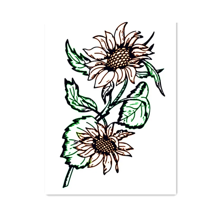 Ayçiçeği Çiçek Şeffaf Şeffaf Silikon Damga DIY Scrapbooking Albümü Dekoratif Şeffaf Lastik Damga Levhalar Görüntü 1