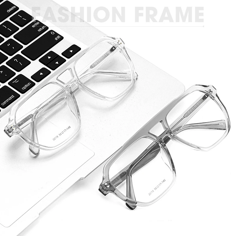 BCLEAR Yeni erkek Çift Köprü Büyük Gözlük Çerçevesi Retro Gözlük Moda Gözlük Şeffaf Optik Reçete Gözlük Görüntü 1