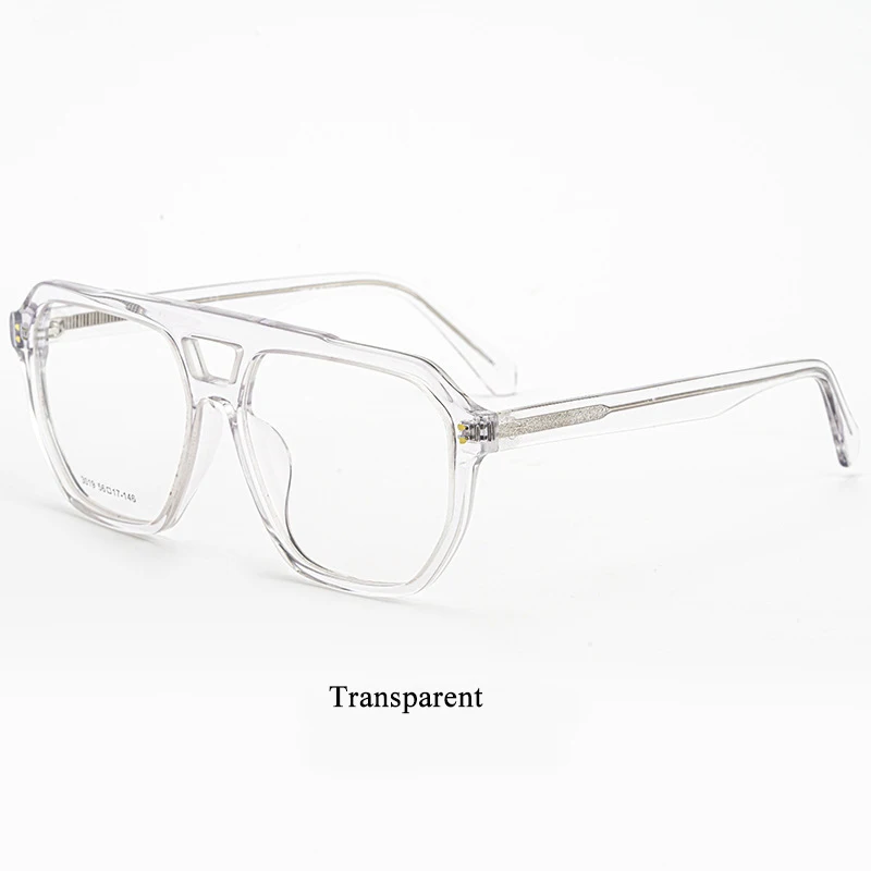 BCLEAR Yeni erkek Çift Köprü Büyük Gözlük Çerçevesi Retro Gözlük Moda Gözlük Şeffaf Optik Reçete Gözlük Görüntü 4