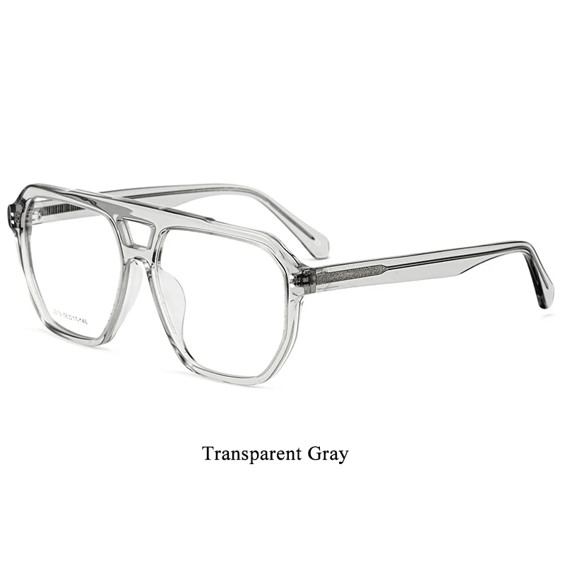 BCLEAR Yeni erkek Çift Köprü Büyük Gözlük Çerçevesi Retro Gözlük Moda Gözlük Şeffaf Optik Reçete Gözlük Görüntü 5