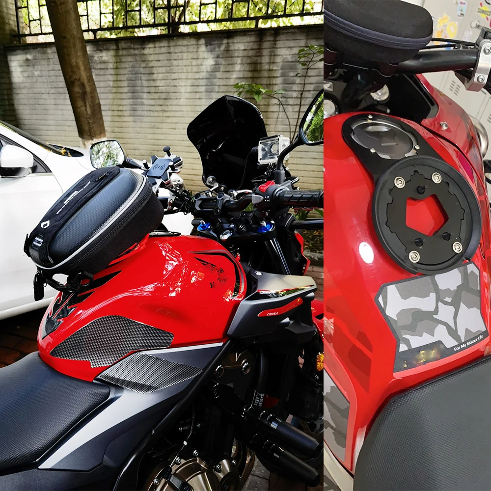 BF44 Motosiklet Yakıt Deposu Kapağı çanta kılıfı Braketi Tanklock Plastik Flanş Halka Plaka Honda CB500X CB 500X 2013-2022 CB300 Görüntü 5