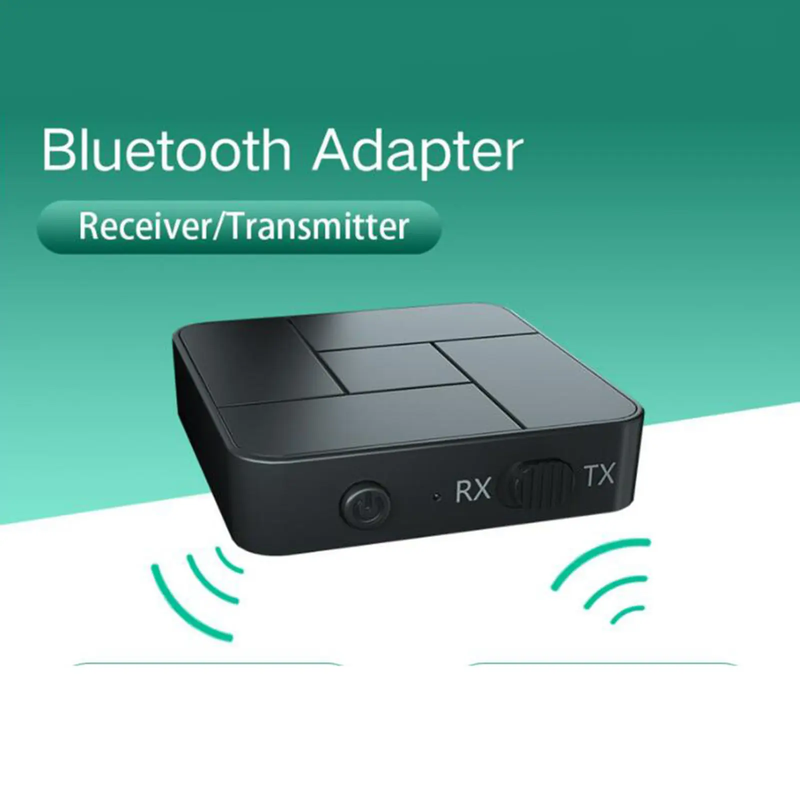 Bluetooth 5.0 Verici ve Alıcı, Kablosuz 3.5 mm Ses Adaptörü TV/Araç Ses Sistemi için Düşük Gecikme Süresi Görüntü 1