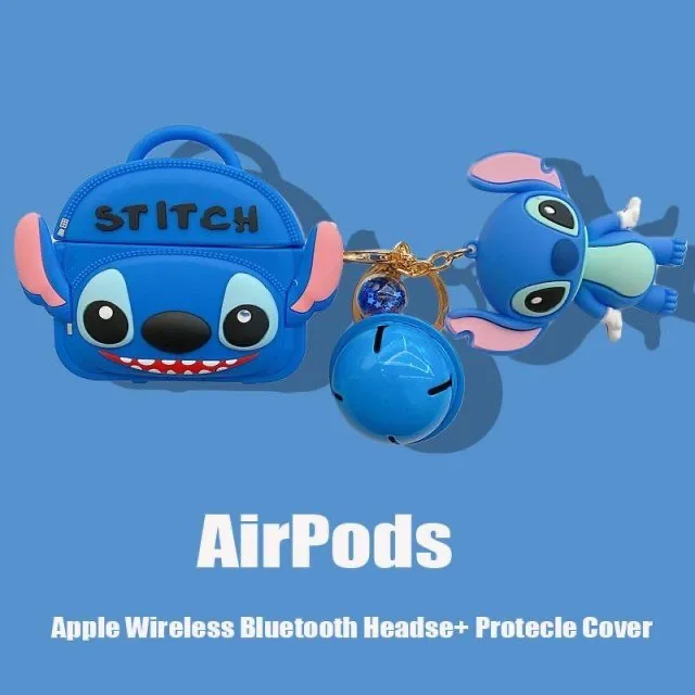 Disney 3D Dikiş bebek Kılıf Apple AirPods için 1 2 3 Pro Kılıfları iPhone İçin bluetooth kulaklıklar kulaklık kutusu Görüntü 1