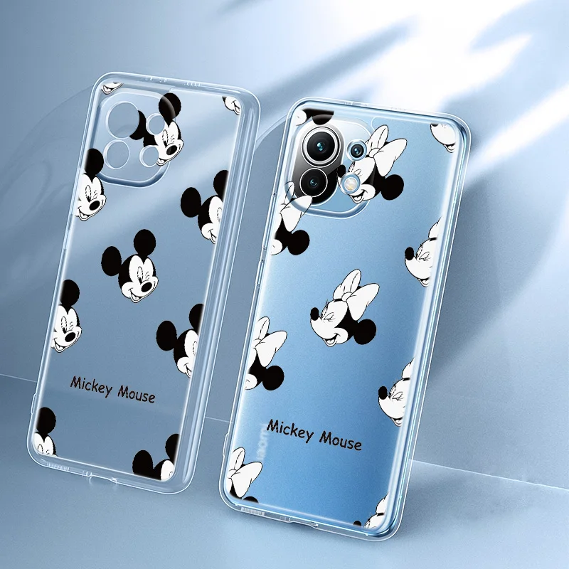 Disney Minnie Mouse Aşk Sevimli Xiaomi 9 10S 10T 11T 11i 12 12X Mi Not 10 Pro Lite Ultra Şeffaf Cam Yumuşak telefon kılıfı Görüntü 2