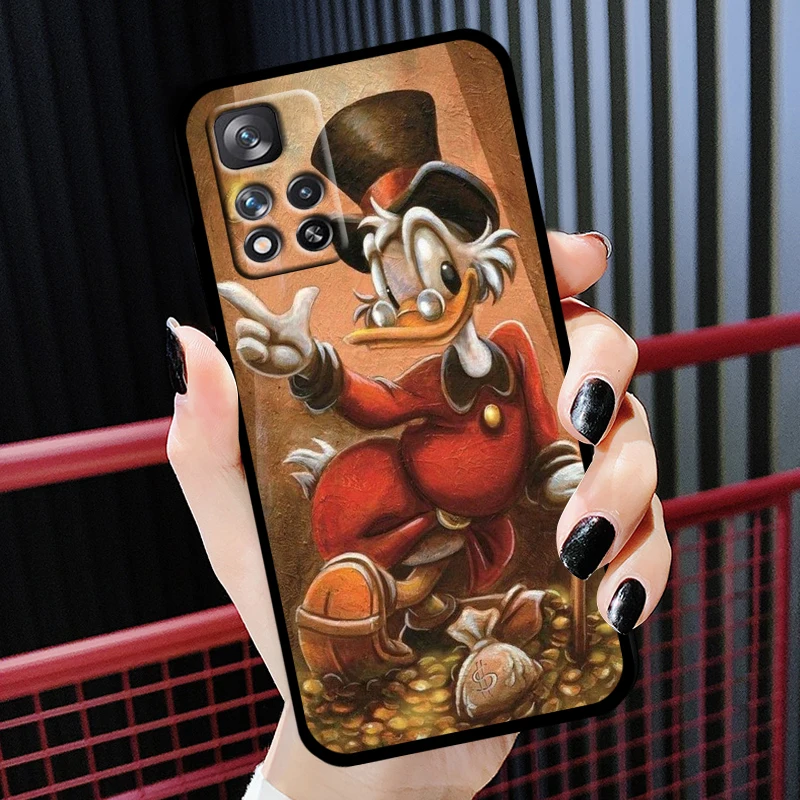 Disney Scrooge McDuck Kılıf Xiaomi Redmi İçin Not 11E 11S 11 11T 10 10S 9 9T 9S 8 8T Pro Artı 5G Yumuşak TPU Siyah Telefon Kapak Çapa Görüntü 2