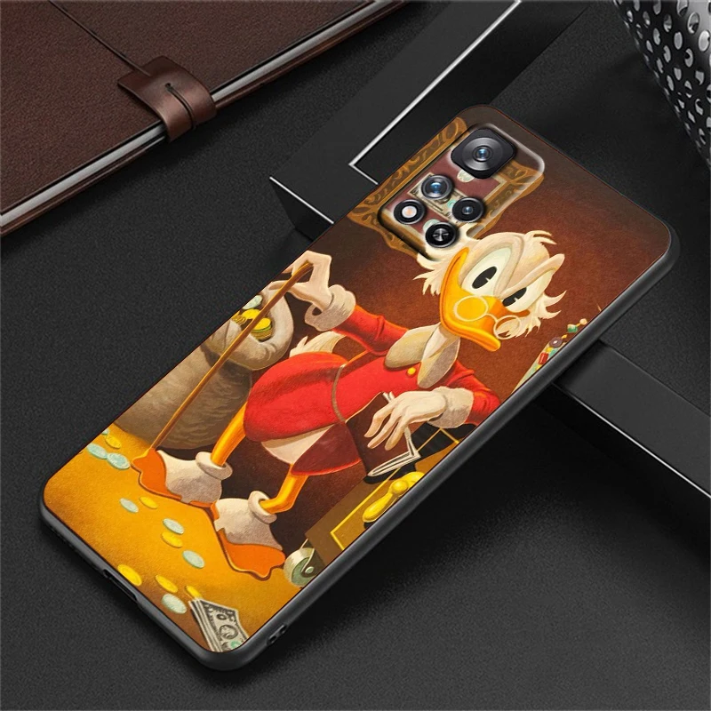 Disney Scrooge McDuck Kılıf Xiaomi Redmi İçin Not 11E 11S 11 11T 10 10S 9 9T 9S 8 8T Pro Artı 5G Yumuşak TPU Siyah Telefon Kapak Çapa Görüntü 4