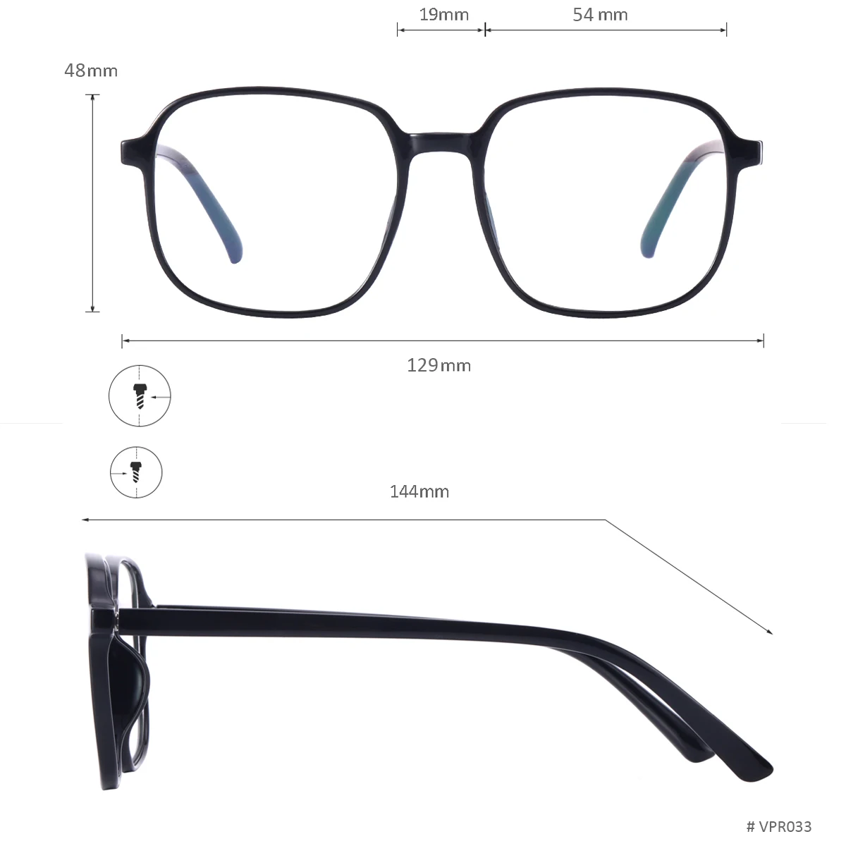 Erkekler ve Kadınlar TR90 Büyük Boy Gözlük Hafif Kare Tam Jant Gözlük Çerçevesi Reçete Lensler Miyopi Okuma Görüntü 4