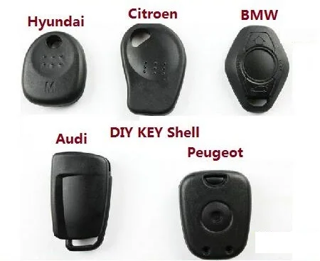 Evrensel Araba anahtarı Kabuk İçin Audi BMW Hyundai Citroen Peugeot anahtar kolu kabuk DIY sabit olmadan itmeli anahtar Görüntü 1