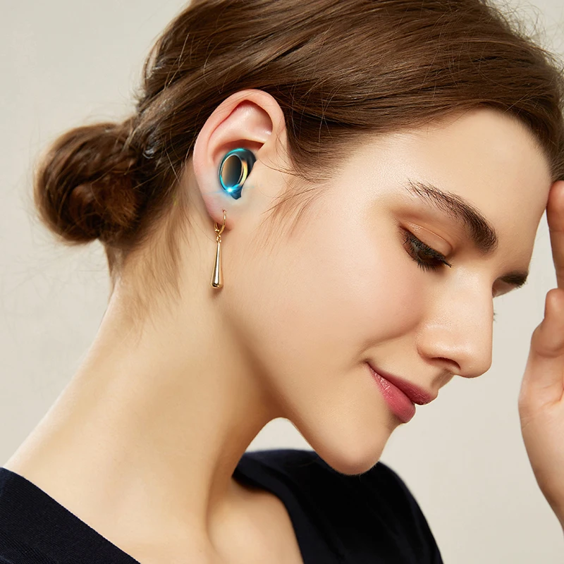 F9 TWS Kulaklıklar Bluetooth Kulaklık Kablosuz Kulaklıklar Mic ile 3000mAh Şarj Kutusu Stereo Kulak Kulakiçi Spor Ücretsiz Kargo Görüntü 5