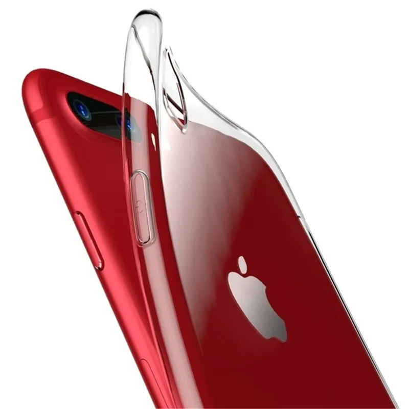 FENGTAI iPhone XS İçin MAX XR Kristal Temizle Darbeye Dayanıklı Kapak Şeffaf Yumuşak TPU Kılıfları Apple 7 8 Artı X 6 6S 5 5S SE Coque Görüntü 5