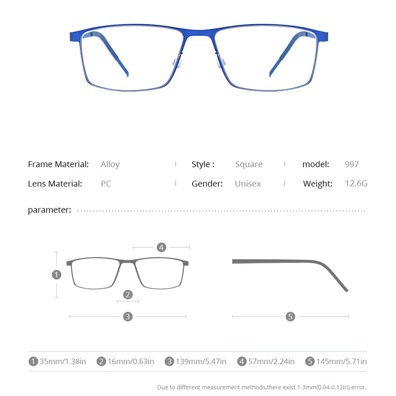 FONEX Alaşım Gözlük Çerçevesi Erkekler Kare Miyopi Optik Reçete Gözlük Çerçeveleri 2020 Yeni Erkek Kore Vidasız Gözlük 997 Görüntü 3