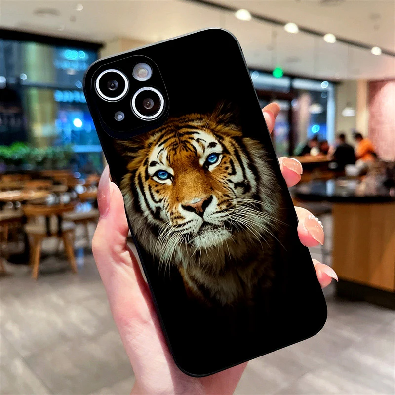 Hayvan Raptor Cep Telefonu Kılıfı iPhone 14 13 12 Mini 11 Pro Max XS Max XR X 7 8 14 Artı Kaplan Aslan Kartal Kapak Fundas Görüntü 3