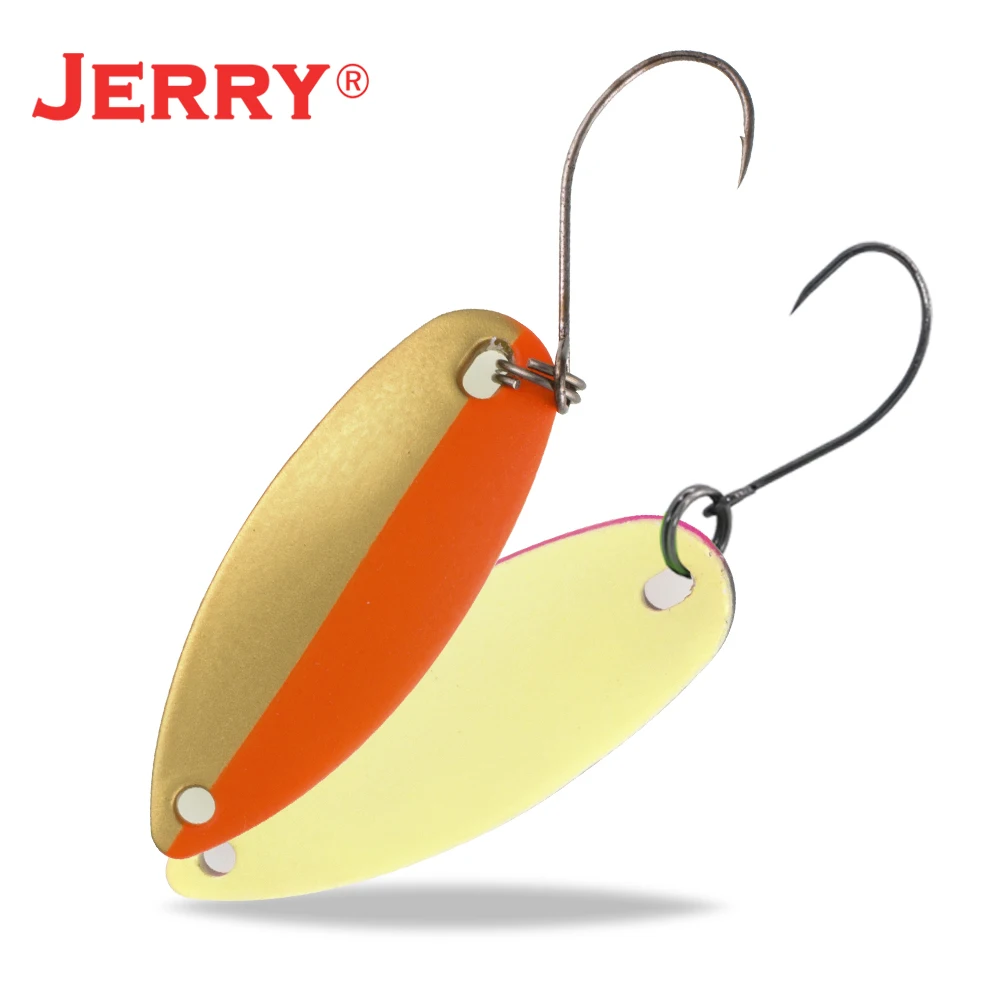 Jerry 1 adet 2g 3.5 g 5.5 g döküm balıkçılık kaşık ultralight tatlısu pirinç metal yem alabalık pike bas göl iplik pesca Görüntü 4