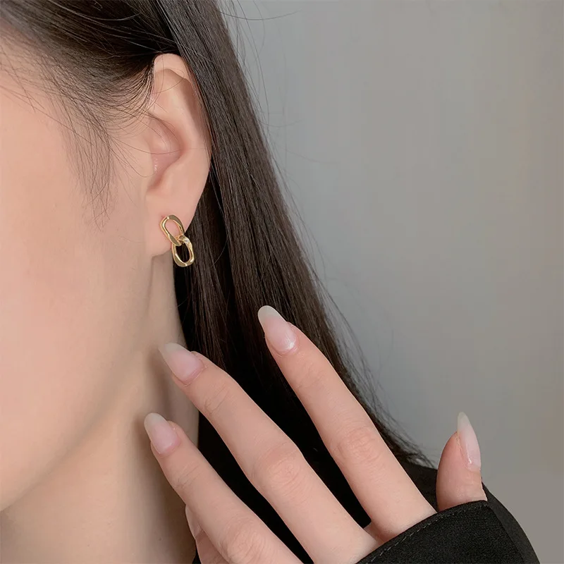 Kadın Küpe Pandora Gümüş 925 Ayar Çemberler Kore Tasarımcı Takı Lüks Kulak Helix Piercing Ücretsiz Kargo Görüntü 1