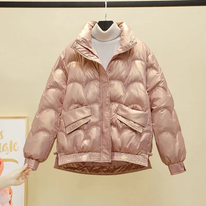 Kadın Kısa Pamuk Yastıklı Parkas Kış Sıcak Kalın Palto Streetwear Kar Giyim Dış Giyim Kore Rahat Gevşek Ceket Chaquetas Görüntü 1