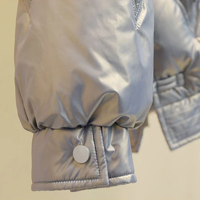 Kadın Kısa Pamuk Yastıklı Parkas Kış Sıcak Kalın Palto Streetwear Kar Giyim Dış Giyim Kore Rahat Gevşek Ceket Chaquetas Görüntü 4