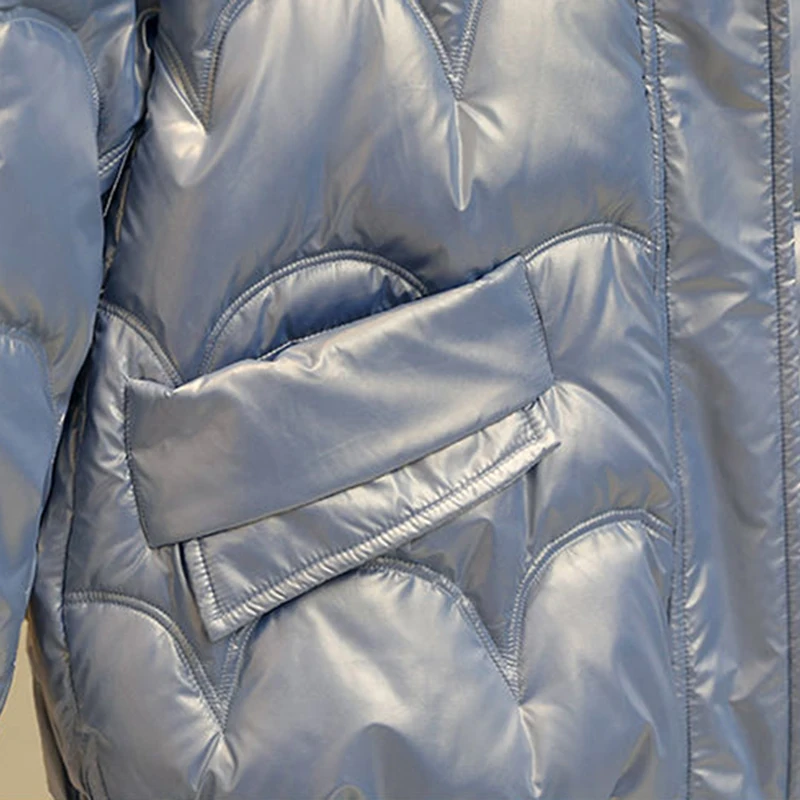 Kadın Kısa Pamuk Yastıklı Parkas Kış Sıcak Kalın Palto Streetwear Kar Giyim Dış Giyim Kore Rahat Gevşek Ceket Chaquetas Görüntü 5