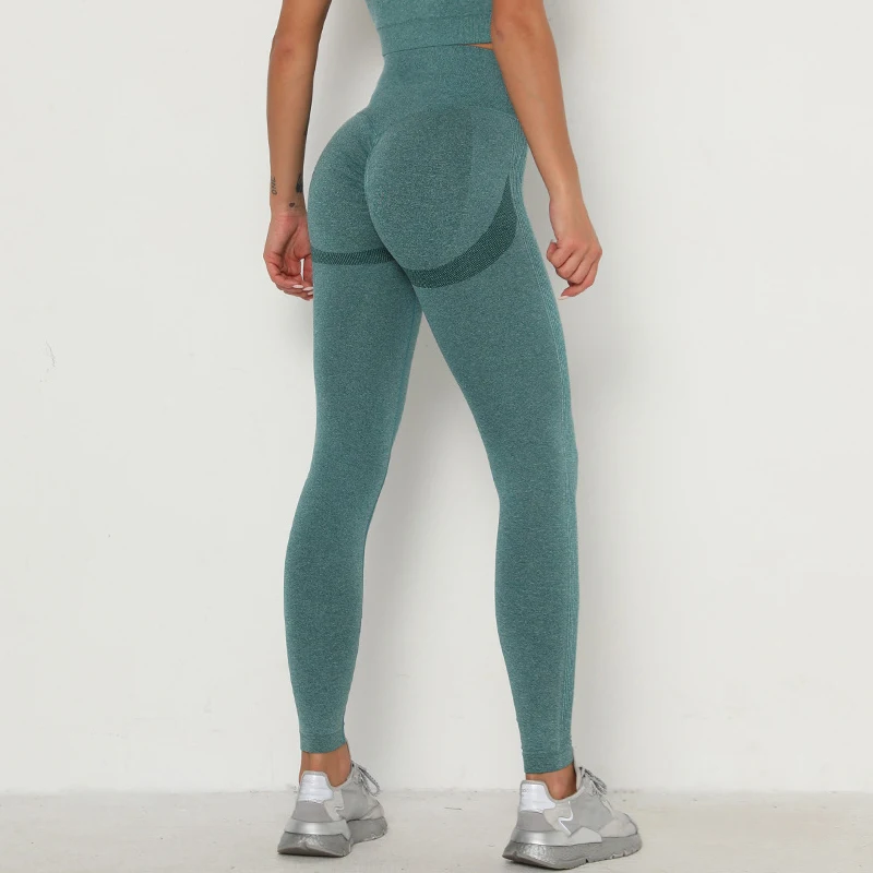 Kadın Spor Yoga Dikişsiz Pantolon Spor Giyim Sıkı Yüksek Bel Atletik Egzersiz Spor Tayt Activewear Pantolon Görüntü 2