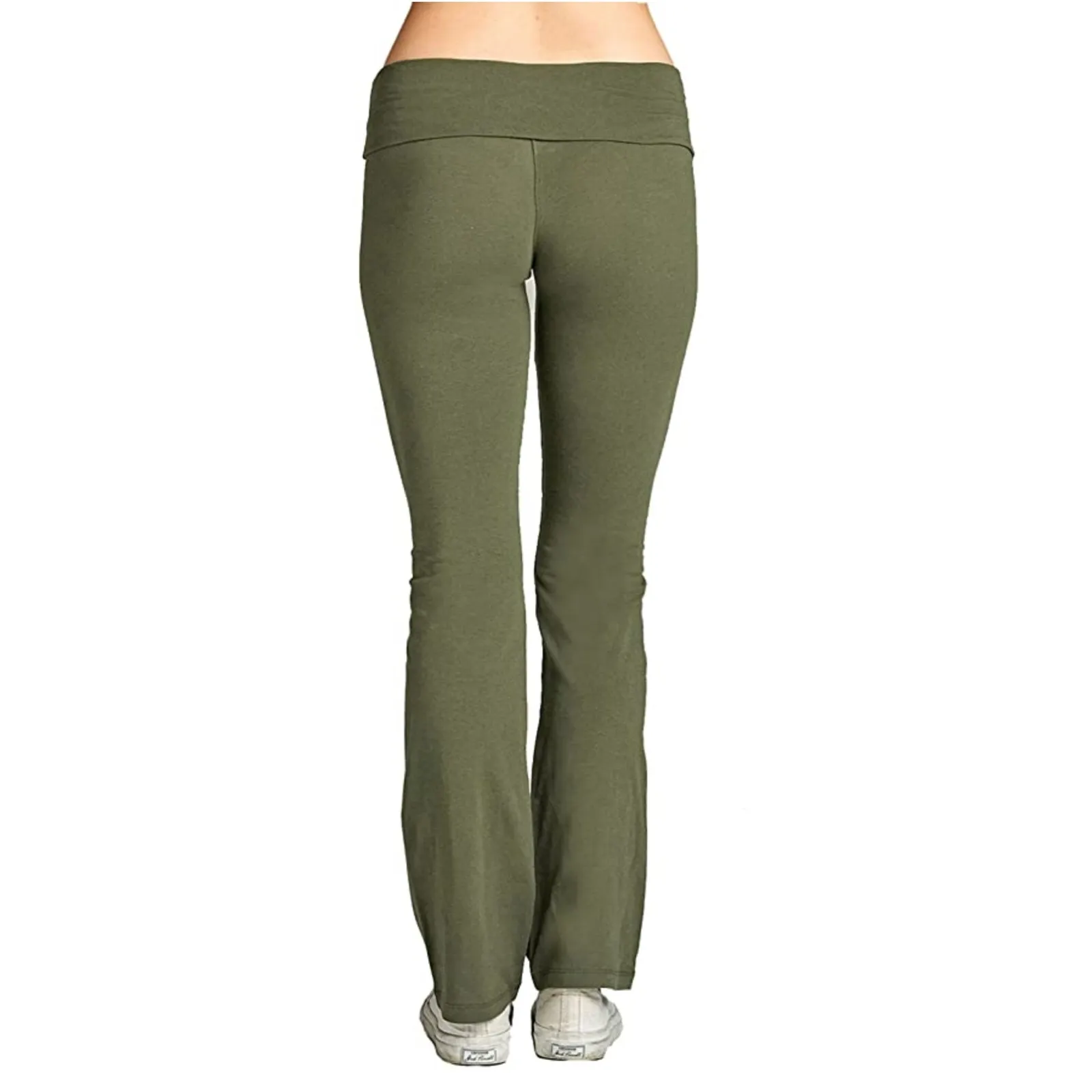 Kadın Streç Yoga Pantolon Katı Yüksek Bel Yoga Tayt Dans Spor Bayan Koşu Spor Pantolon Gevşek Spor Giyim S-3XL Görüntü 3