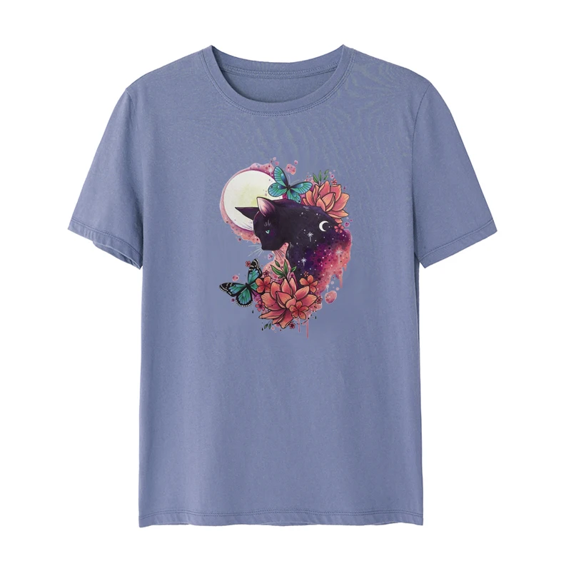 Kedi Aşk Kelebek Çıkartmalar Transferler Yeni moda yıkanabilir Dıy ısı Transferi T-Shirt kot dekorasyon demir On Patch Görüntü 1