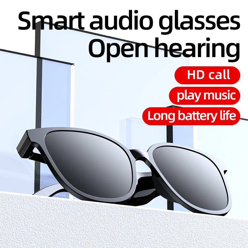 Kemik İletim Bluetooth Gözlük Polarize Akıllı Güneş Gözlüğü HD Mic İle Sesli Arama sürüş gözlükleri Uyumlu IOS Android Görüntü 3