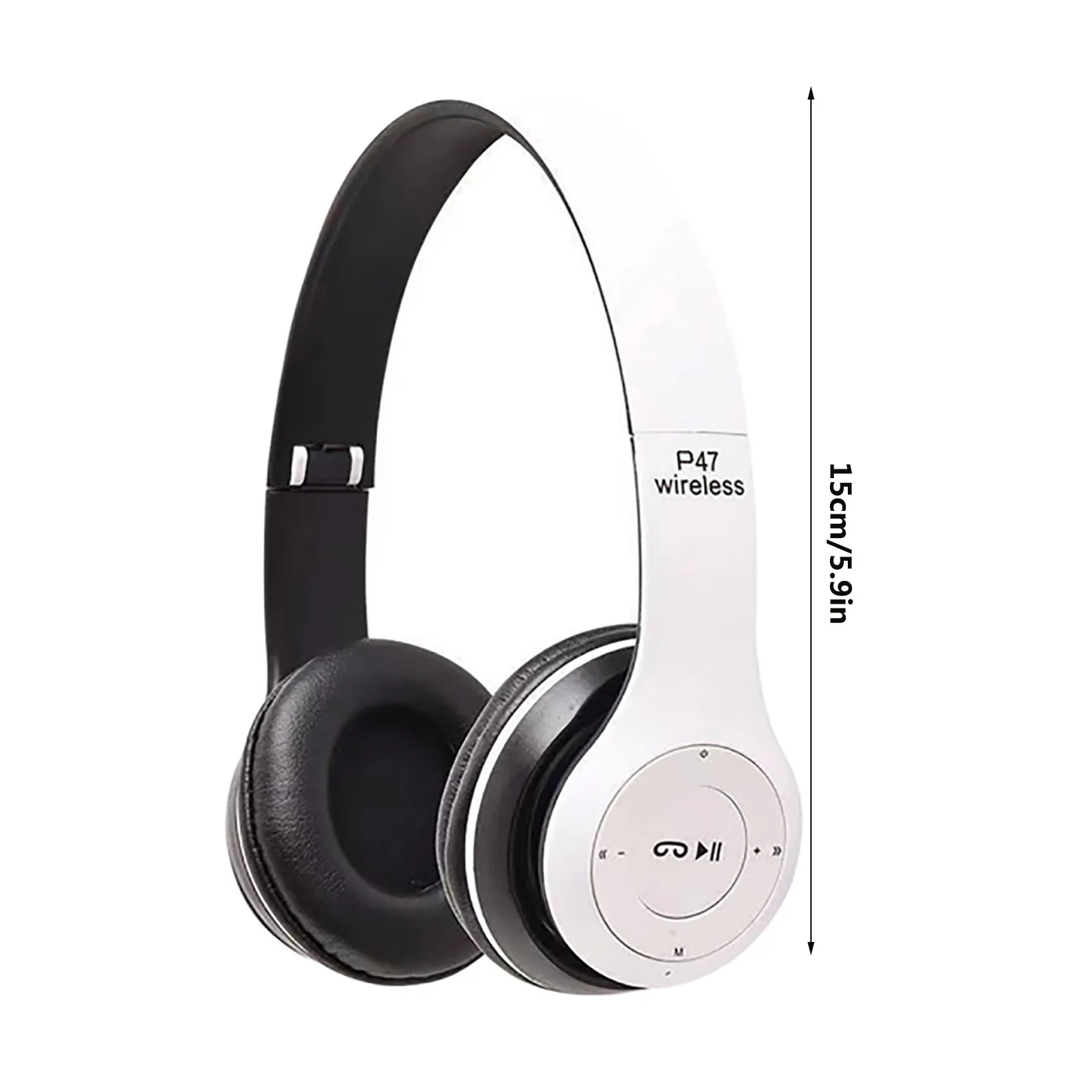 Kulaklıklar Aşırı Kulak Katlanabilir Kablosuz Stereo kulaklık kablosuz kulaklıklar Katlanabilir Kulaklık PC Dizüstü Bilgisayar Telefonu İçin Stereo Görüntü 5