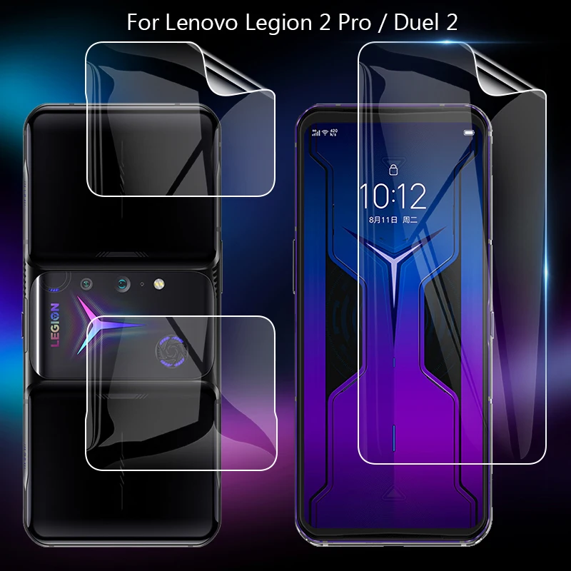 Lenovo Legion 2 Pro Çift 2 Temizle TPU / Mat Anti-Parmak İzi Hidrojel Tam Kapak Yumuşak Ekran Koruyucu Film (Cam) Görüntü 1
