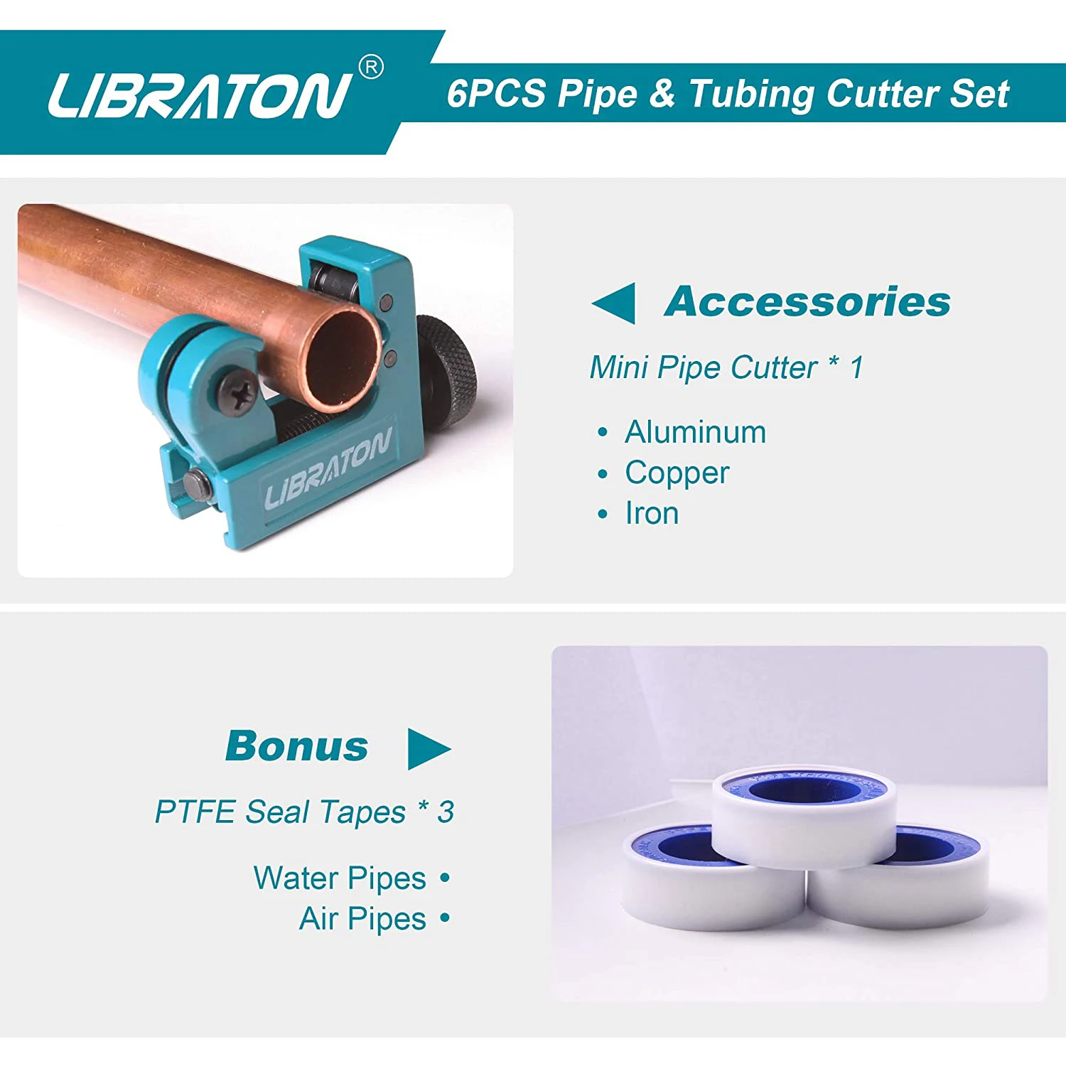 Libraton Pex Boru kesici aletler için PEX PVC (İnce) PPR Plastik kadar 1-1/4