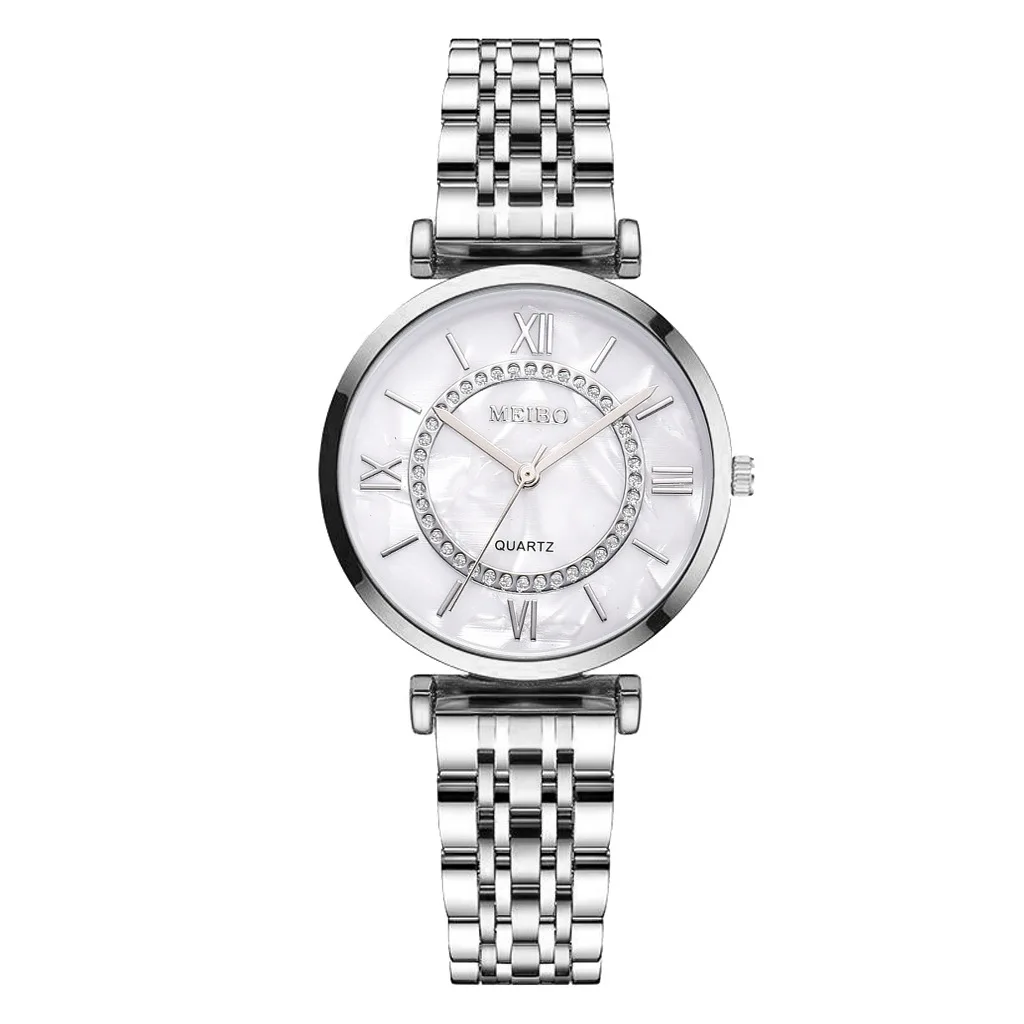 Lüks altın kuvars saat Moda Basit İzle Klasik Arama Alaşımlı çelik bant Bayanlar İzle Relojes Para Mujer Görüntü 4
