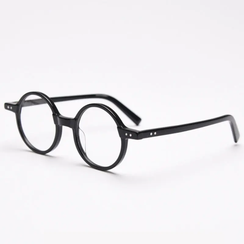 Lüks Asetat Optik Gözlük Çerçeveleri Vintage Yuvarlak Erkek Kadın Moda Bilgisayar Gözlük 51002 Görüntü 3