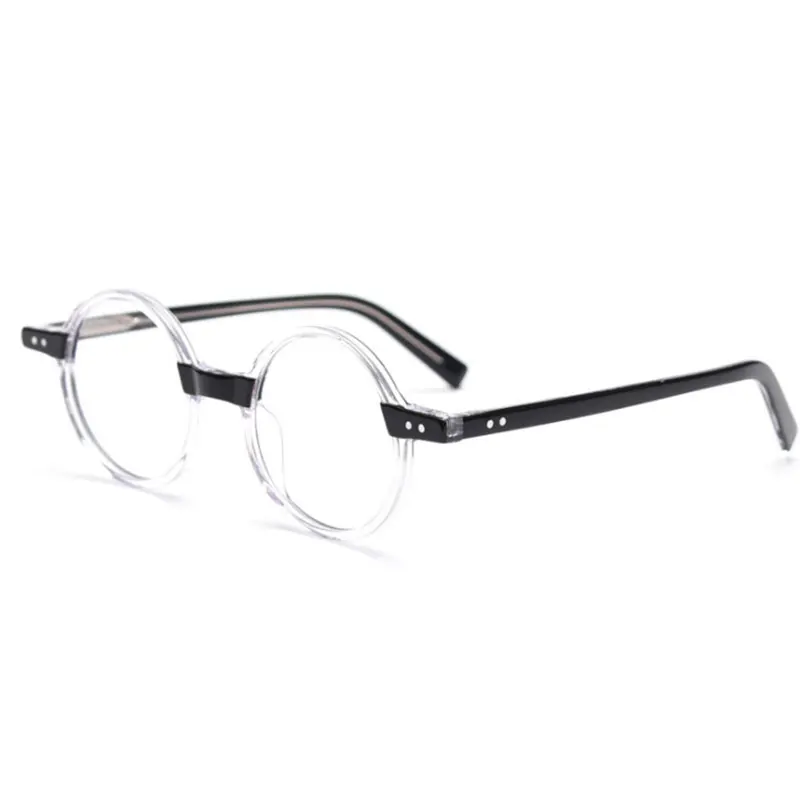 Lüks Asetat Optik Gözlük Çerçeveleri Vintage Yuvarlak Erkek Kadın Moda Bilgisayar Gözlük 51002 Görüntü 4