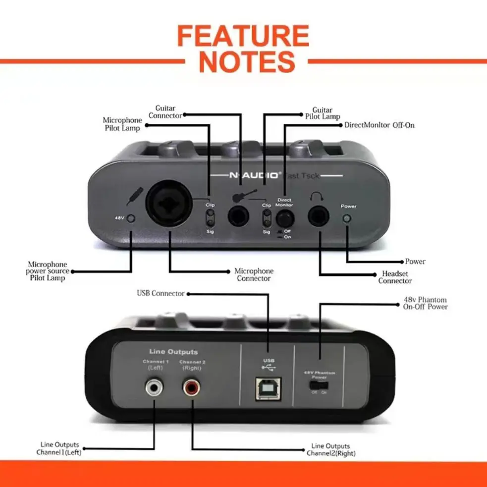 M-Audio Fast Track II Avid USB Kayıt Stüdyosu Arayüzü Görüntü 3