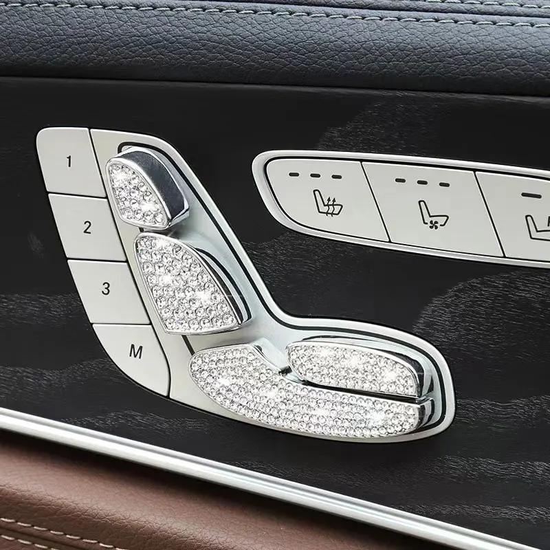 Mercedes Benz C GLC Sınıfı W205 X253 Merkezi Konsol Trim Elmas Kapak Kristal Sticker İç Aksesuarları Modifikasyonu Görüntü 2