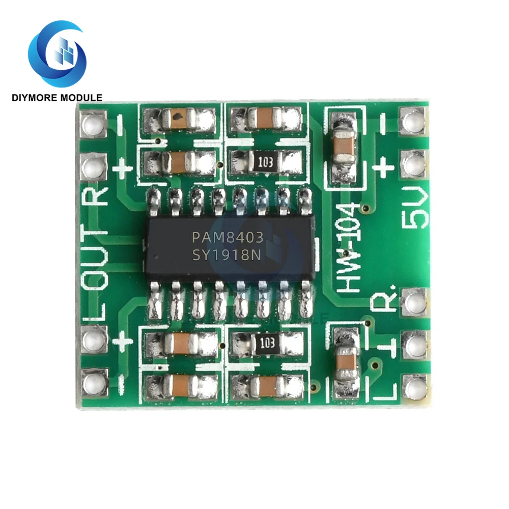 Mini PAM8403 2 * 3W Dijital Sınıf D Amplifikatör devre kartı modülü Ses Hoparlör Ses Kartı 2.5 V İçin 5V Modulo Amplificador ses kontrolü Görüntü 4
